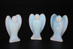 Angel engraved 5cm opal glass synth.