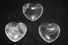 Heart hand flatterer rock crystal