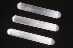 Massage stick round selenite white