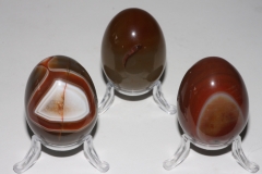 Gemstone eggs colored agate 38x50mm