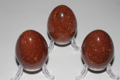 Gemstone eggs gold sandstone synthetic 38x50mm