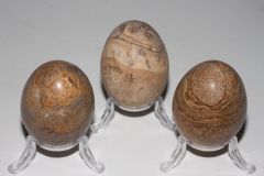 Gemstone eggs landscape jasper matt 38x50mm