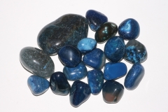 2,5kg Striped agate blue tumbled stones jumbo Brazil