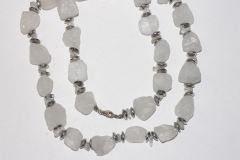 Raw stone chain rock crystal approx. 44cm