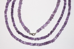 Amethyst necklace rectangle approx. 5mm/45cm