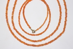 Carnelian chain fac. gold-colored carabiner