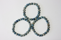 K2 stone azurite gneiss ball bracelet 8 mm