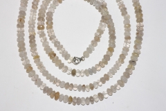 Rutilated quartz necklace button fac. approx. 6.5mm/45cm