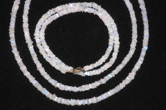 Regenb. Moonstone necklace rectangle approx. 4mm/45cm