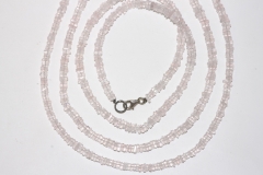 Rose quartz necklace rectangle approx. 4.0-5.5mm/43cm