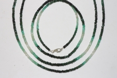 Emerald gradient ball chain fac. approx. 3.5mm/45cm