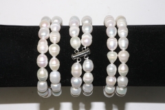 Double bracelet SW. cultured pearls approx. 12mm/19cm