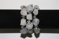 Raw stone bracelet rock crystal