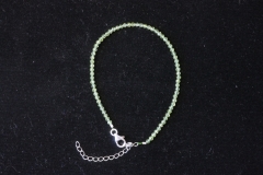 Peridot Armband Kugel fac. ca.2mm/17+4cm