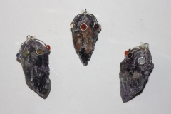 Amethyst chakra pendant raw