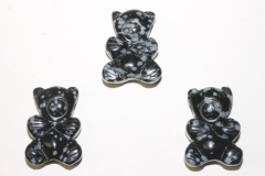 Set of 3 bears for leather strap, snowflakes Obs.