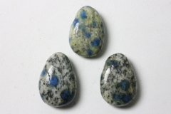 Set of 5 K2 stone azurite gneiss tumbled stone drilled