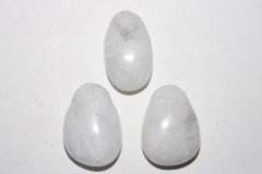 Set of 5 drilled rainbow moonstone tumbled stone