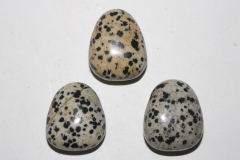 Set of 5 Dalmatian jasper tumbled stone 2.5mm-brought.