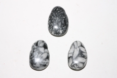 Set of 5 Pinolith tumbled stone 2.5mm-brought.