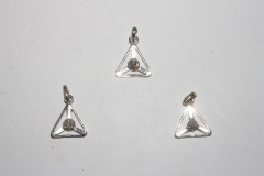 Diamond pendant Triangel 925 silver