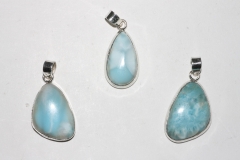 Larimar pendant 5-8 gr. 925 silver set