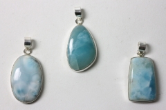 Larimar pendant 8-12 g. Set in 925 silver