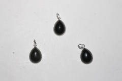 Onyx Anhänger Cab. oval ca.15x11mm 925erSilber