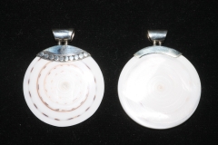 Shell pendant around approx. 40 mm 925 silver