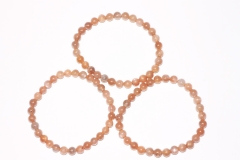 Moonstone orange Ball Bracelet 6 mm