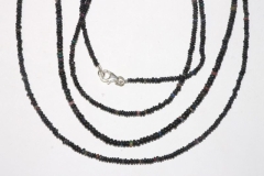 Black opal chain button approx.3mm/45cm