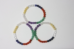Multicolor Chakra Ball Bracelet 6 mm