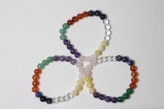 Multicolor Chakra Ball Bracelet 8 mm