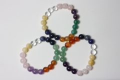 Multicolor Chakra Ball Bracelet 10 mm