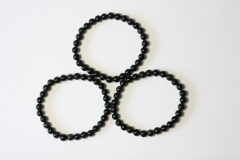 Obsidian black Ball Bracelet 6 mm