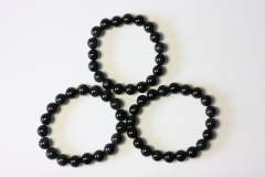 Obsidian black Ball Bracelet 10 mm