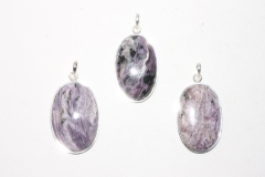 Charoite B-Qual. Pendant 925 silver 8-12gr.