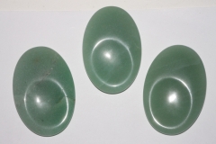 Set of 3 Aventurine thumb stones 60x40mm
