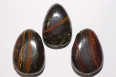 Set of 5 drilled tiger iron tumbled stone