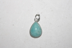 Amazonite Pendant Cab. Drop 925 silver