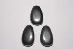 Set of 5 Hematite tumbled stones drilled