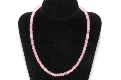 Rose quartz chain button fac. approx. 5.5mm/45cm