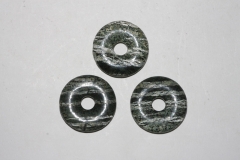 Set of 3 silver eye 30mm donuts