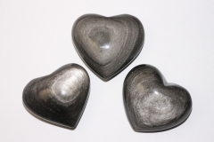 Hearts silver obsidian 80-100gr. #2