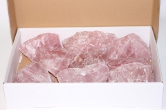 10kg box Rose quartz rough Madag. A+ arr. 0.3-1.5kg/pc.