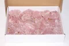 3.5kg box Rose quartz raw Mada. A+ 0.1-0.3kg/pc.