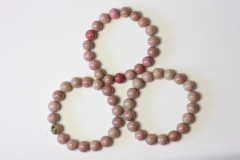 Rhodonite Ball Bracelet 10 mm