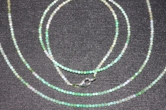 Chrysoprase necklace button ca.2mm/45cm