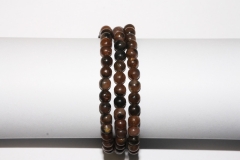 Chiastolite ball bracelet 6mm