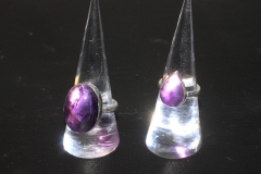 Amethyst Ring Cab. freeform 925erSilber variabel